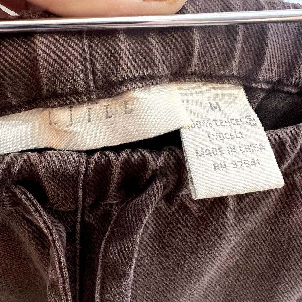J. JILL VINTAGE Women's Tencel Lyocell Drawstring Wide Leg Lagenlook Pants Brn M - Picture 5 of 12